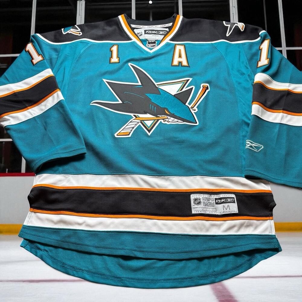 Vintage San Jose Sharks #1 Dad Reebok CCM Medium Jersey Hockey NHL